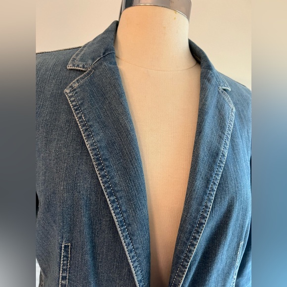 J Jill Long Sleeves Blue Denim Jacket Sz XS/S - Picture 4 of 10